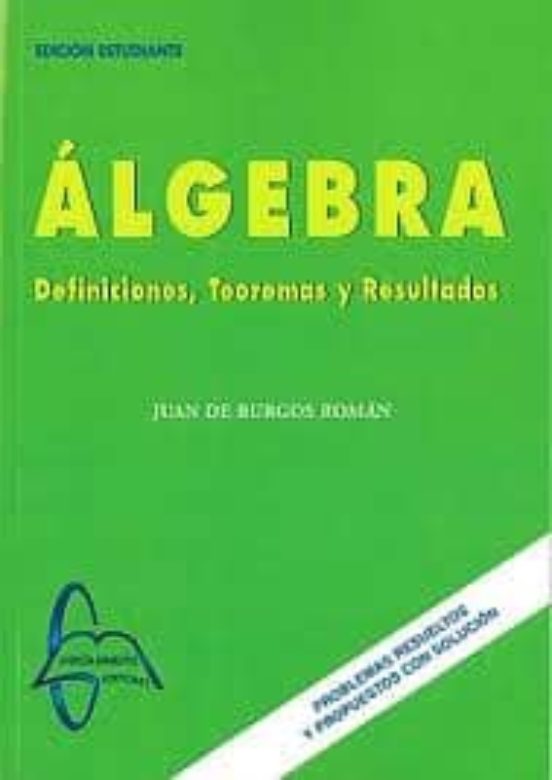 Algebra: Definiciones Teoremas Resulados