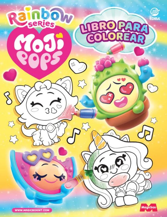 Libro Para Colorear Mojipops Serie Rainbow