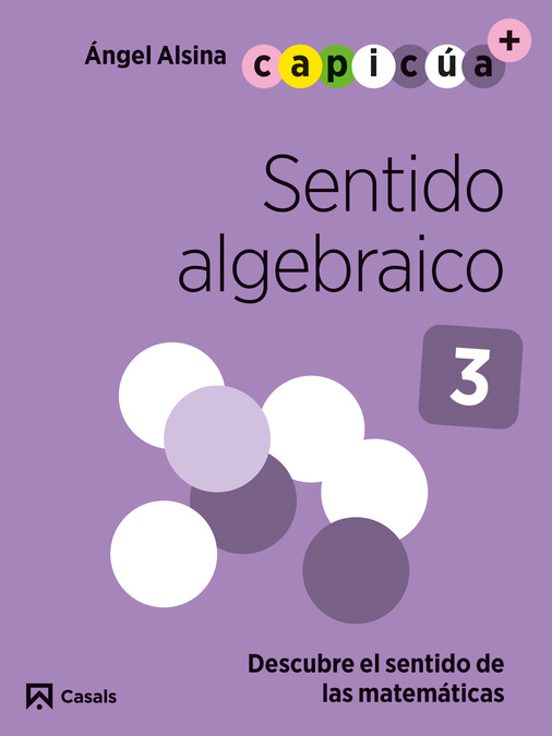 Sentido Algebraico 3. Capicúa 5 Años