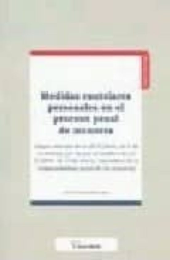 Medidas Cautelares Personales En El Proceso Penal De Menores