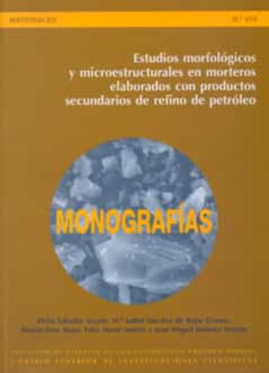 Estudios Morfológicos Y Microestructurales En Morteros Elaborados Con Productos Secundarios De Refino De Petróleo