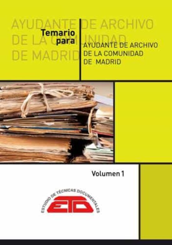 Temario Para Ayudante De Archivo De La Comunidad De Madrid