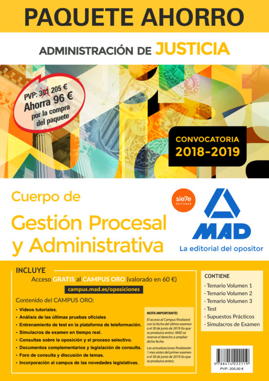 Paquete Ahorro Gestión Procesal Y Administrativa