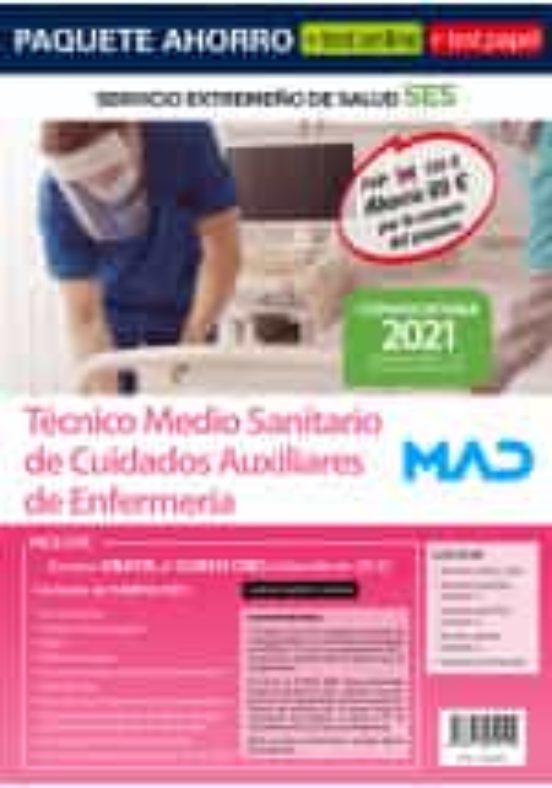 Paquete Ahorro + Test Papel Tecnico/a De Cuidados Auxiliares De Enferm