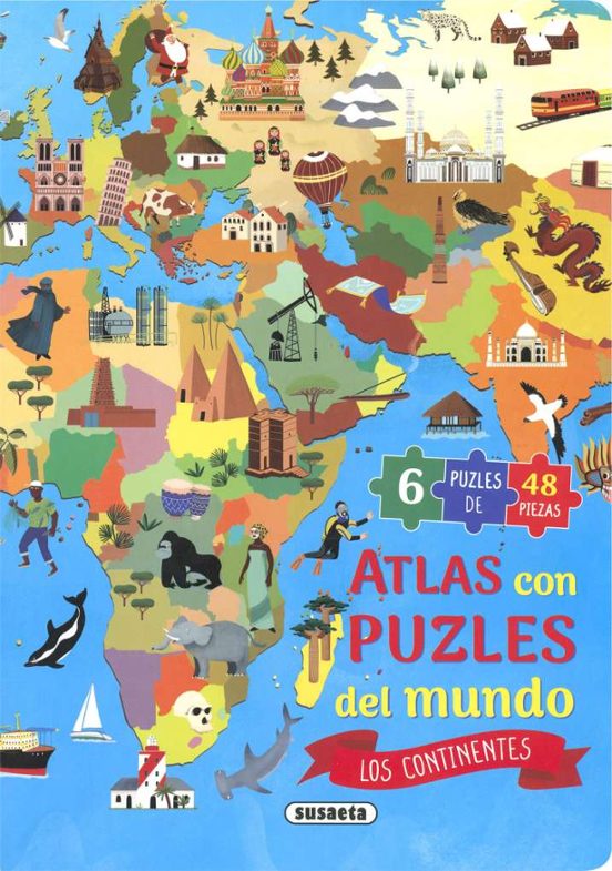Atlas Puzle Del Mundo Los Continentes