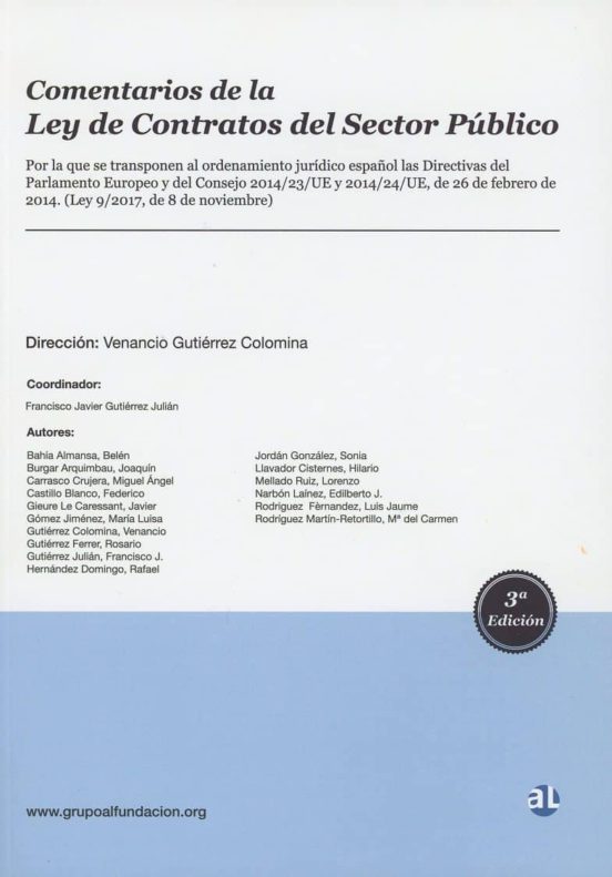 Comentarios De La Ley De Contratos Del Sector Publico: Fundacion Aseso