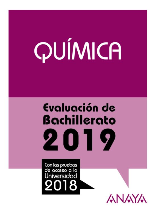 Química: Evaluacion De Bachillerato 2019