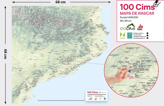 100 cims - Mapa de rascar