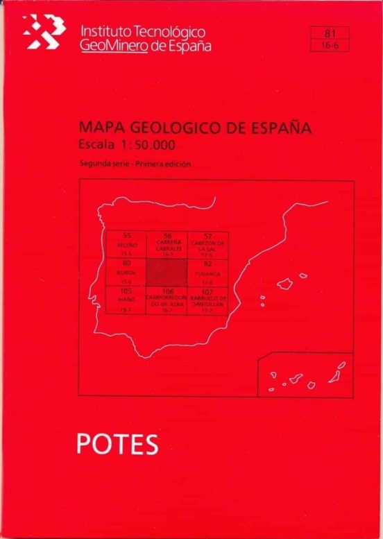 Potes: Mapa Geologico De España
