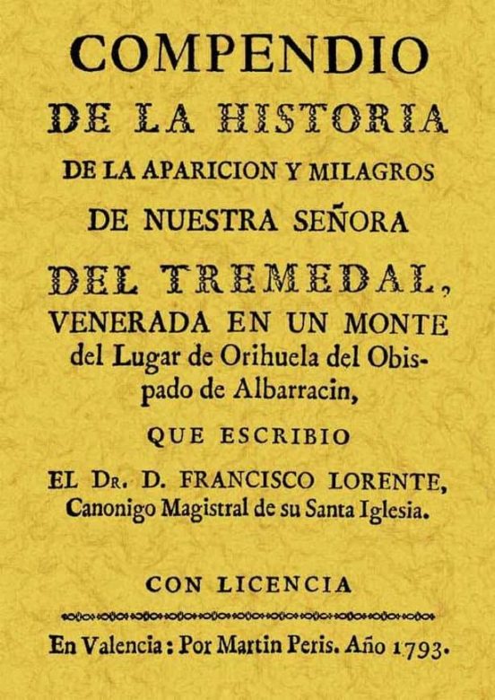Compendio De La Historia De La Aparicion Y Milagros De Nuestra Se Ñora