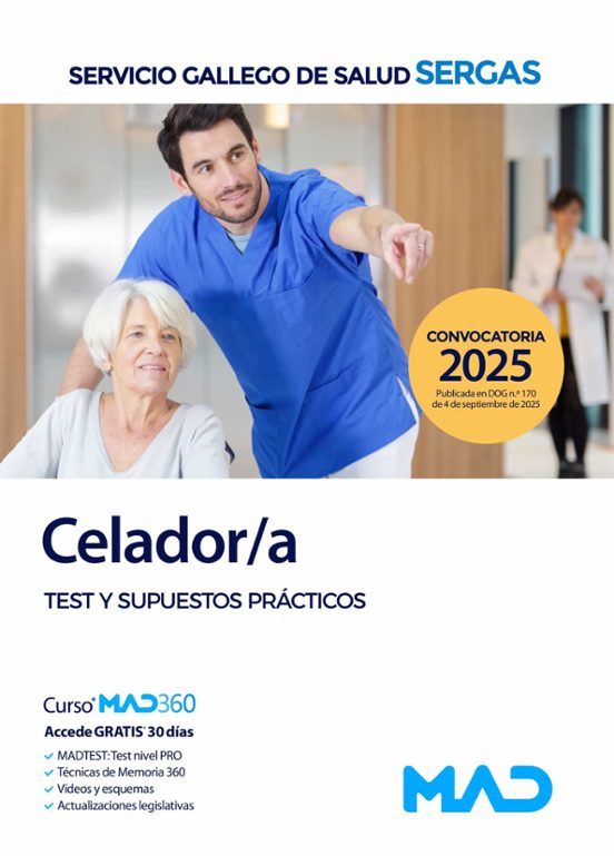 Celador/a Test Y Supuestos Prácticos Servicio Gallego De Salud