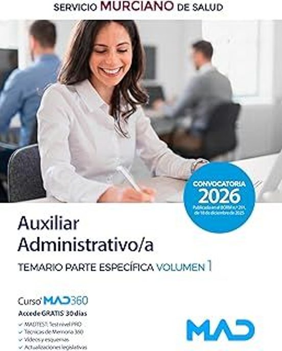 Auxiliar Administrativo / A Del Servicio Murciano De Salud Temar