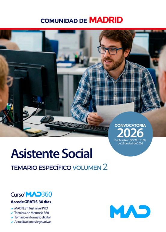 Asistente social. Comunidad Autónoma de Madrid. Temario específico. Volumen 2