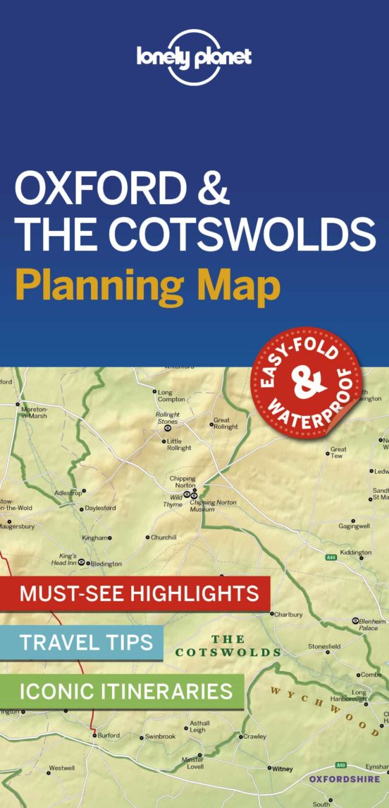 Lonely Planet Oxford & The Cotswolds Planning Map 1 2019