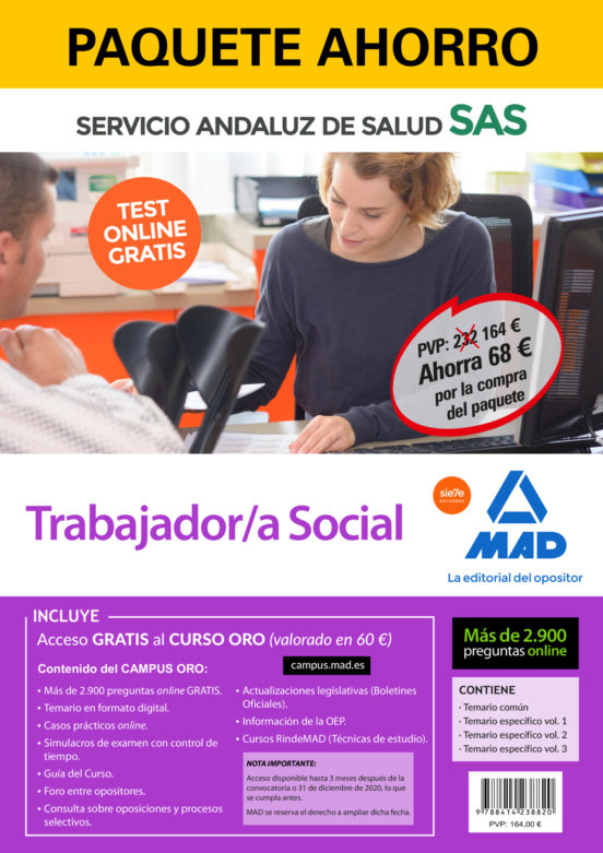 Paquete Ahorro Y Test Online Gratis Trabajador/a Social Del Servicio A