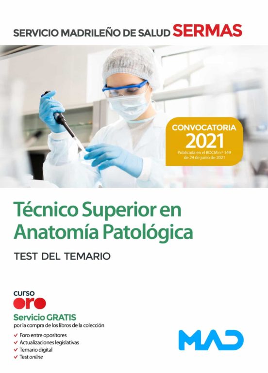 Técnico Superior En Anatomía Patológica Del Servicio Madrileño De Salud. Test Del Temario