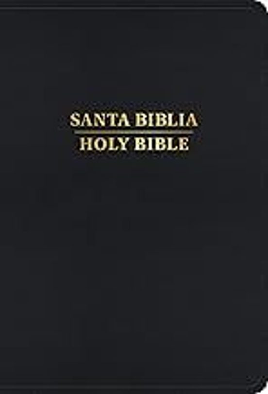 01r 1960/kjv Biblia Bilingüe Letra Grande Negro Imitación Piel Con Índ
