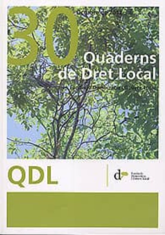 Quaderns De Dret Local 30 Octubre De 2012