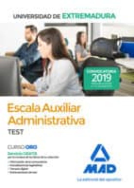 Escala Auxiliar Administrativa De La Universidad De Extremadura. Test