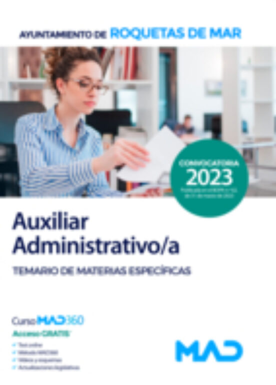 Auxiliar Administrativo/a. Temario De Materias Especificas Ayuntamient