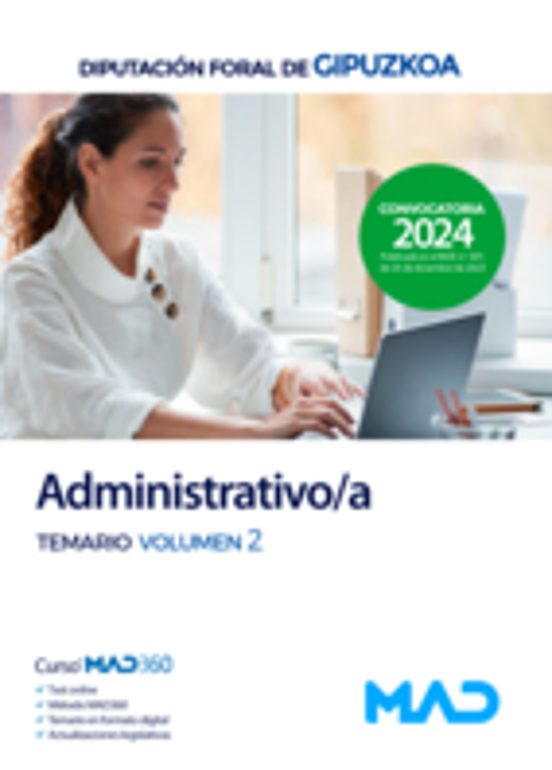 Administrativo/a Diputación Foral De Gipuzkoa Temario Volumen 2