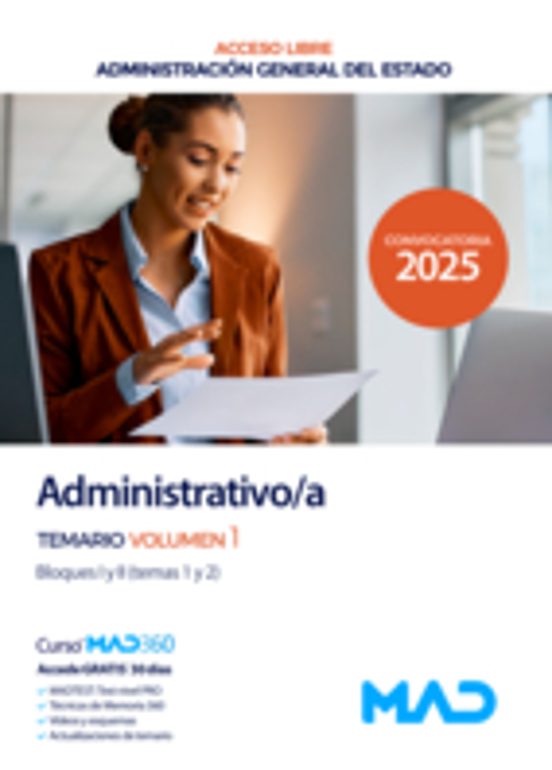 Administrativo Del Estado. Temario Volumen 1 Bloques I Y Ii