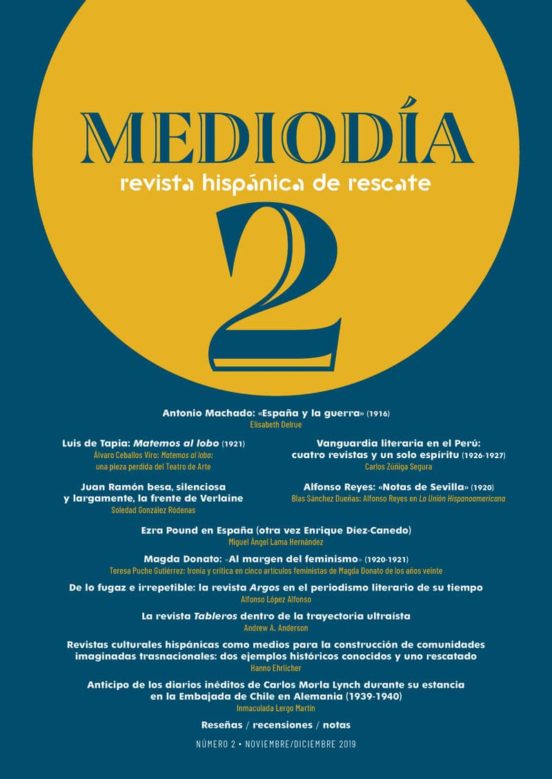 Mediodía. Revista Hispánica De Rescate. 2