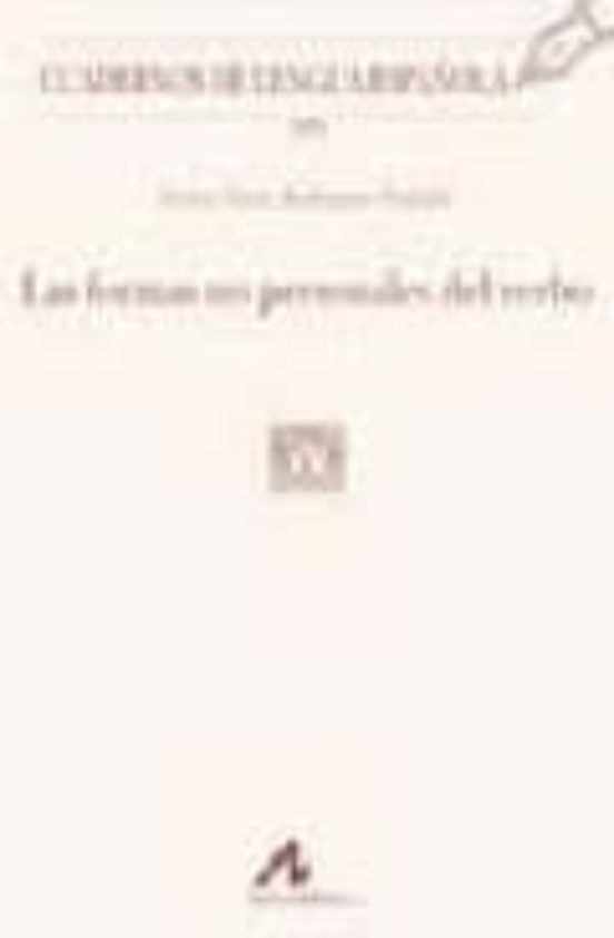 Formas No Personales Del Verbo