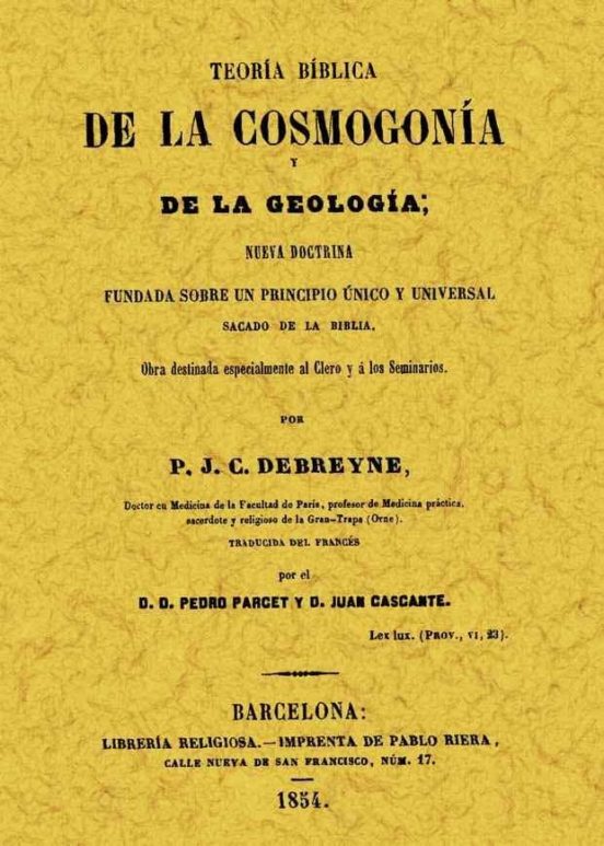 Teoria Biblica De La Cosmogonia Y De La Geologia