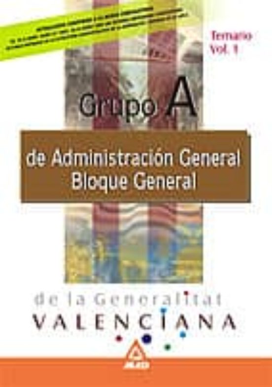 Materias Comunes Vol.i Temario Grupo A Generalitat Valenciana