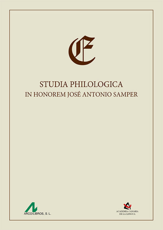 Studia Philologica In Honorem José Antonio Samper