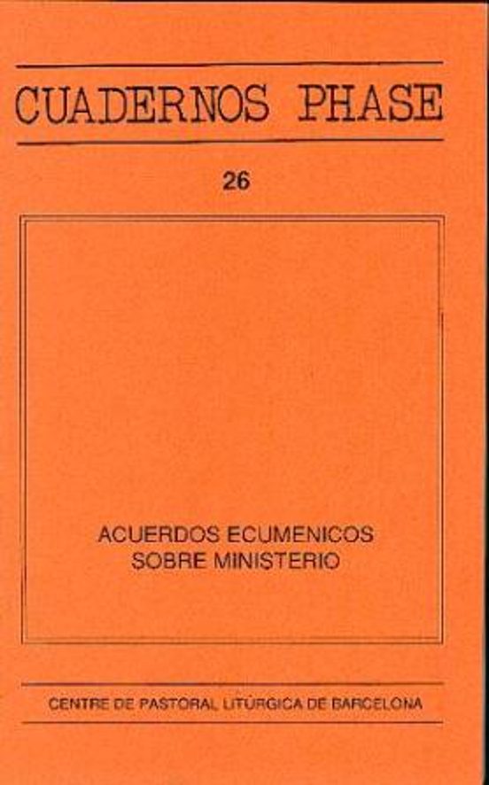 Acuerdos Ecuménicos Sobre Ministerio