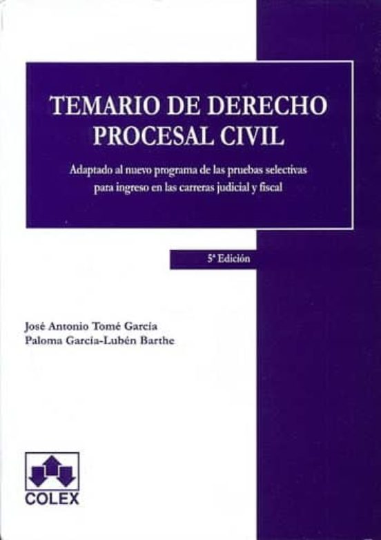 Temario De Derecho Procesal Civil