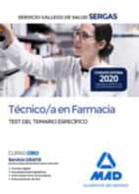 Técnico/a En Farmacia Del Servicio Gallego De Salud. Tes5492l Temario