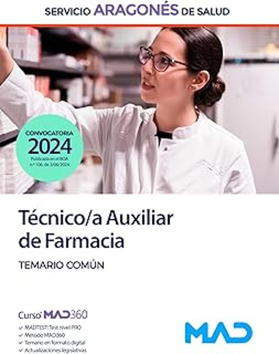 Tecnico Auxiliar De Farmacia Del Servicio Aragones De Salud. Temario C