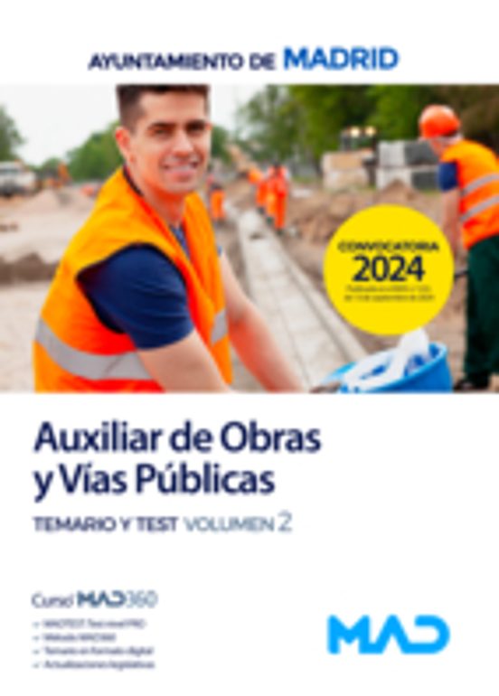 Auxiliar De Obras Y Vías Públicas. Temario Volumen 2 Y Test