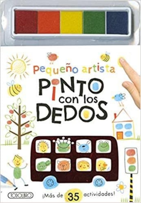 Pequeño Artista Pinto Con Los Dedos