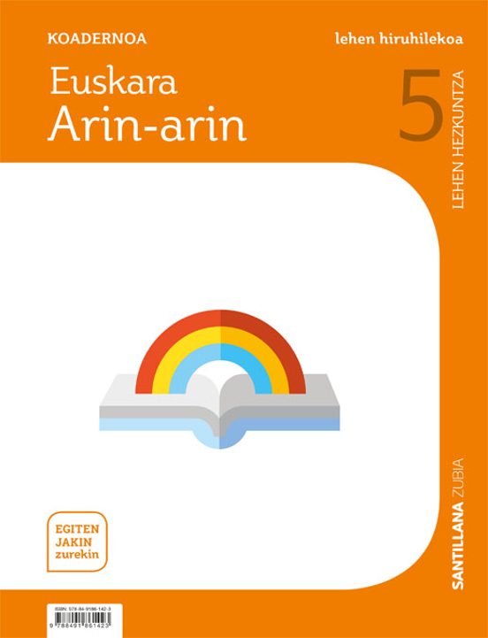 Koadernoa Euskara Arin-arin 1 5ºlh Egiten Jakin Zurekin Euskadi 2019