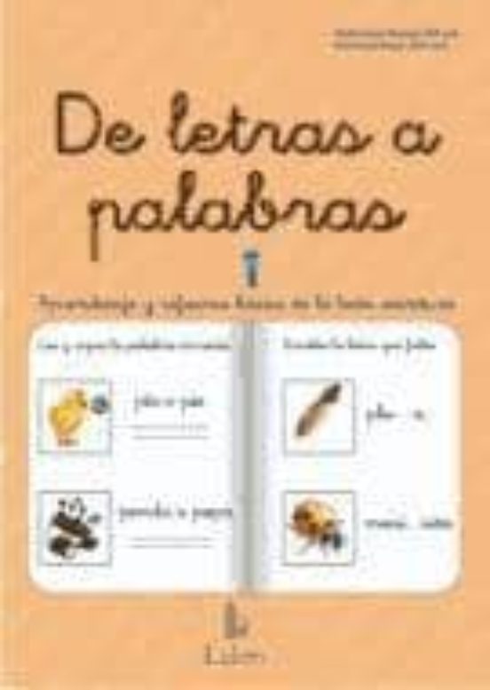 Cuaderno De Letras A Palabras 1