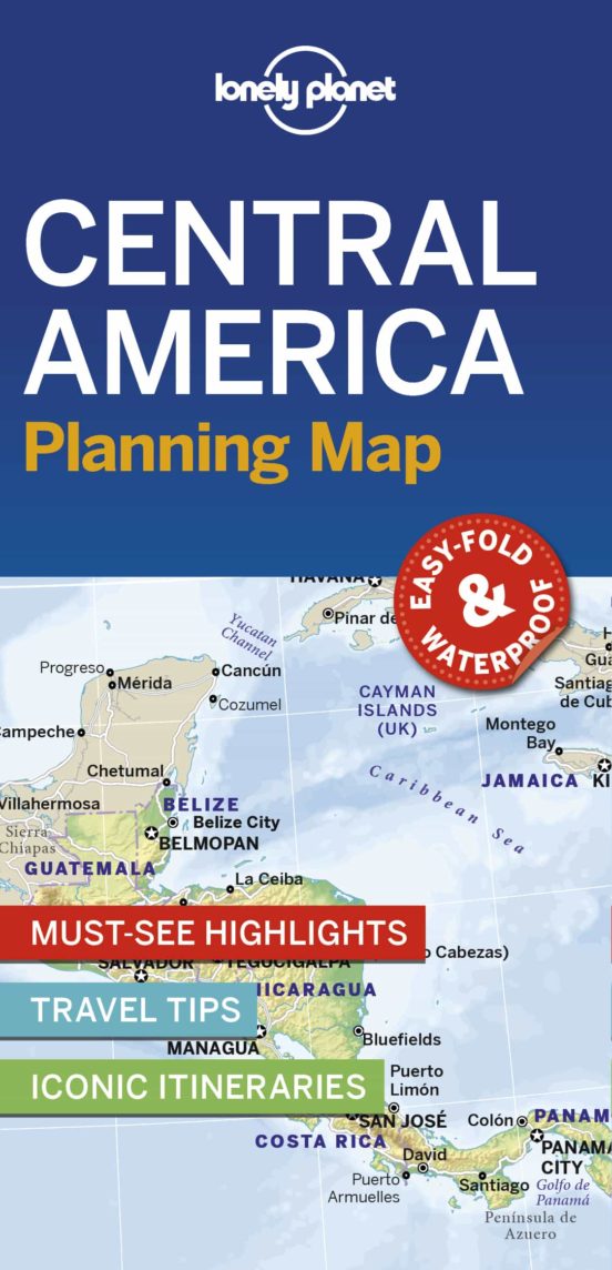 Lonely Planet Central America Planning Map 1 2019