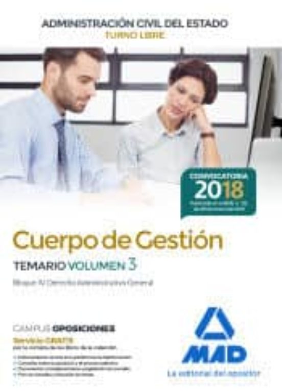 Cuerpo De Gestión De La Administración Civil Del Estado . Temario Volumen 3