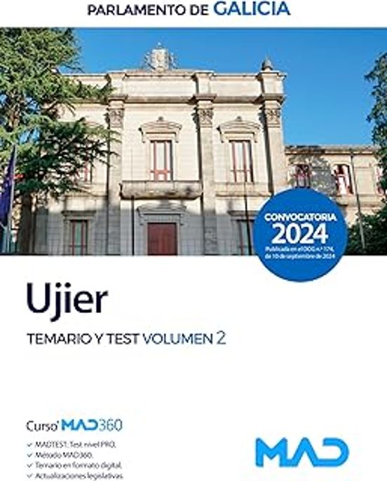 Ujier Del Parlamento De Galicia. Temario Volumen 2 Y Test