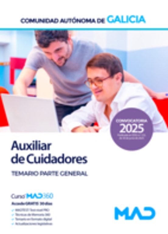 Auxiliar De Cuidadores. Temario Parte General Comunidad Autónoma De Ga
