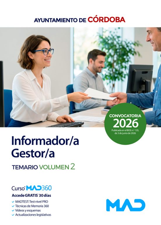 Informador/a gestor/a. Ayuntamiento de Córdoba. Temario. Volumen 2