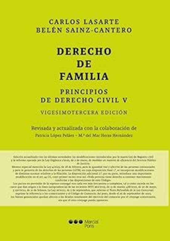 Principios De Derecho Civil Tomo V. Derecho De Familia