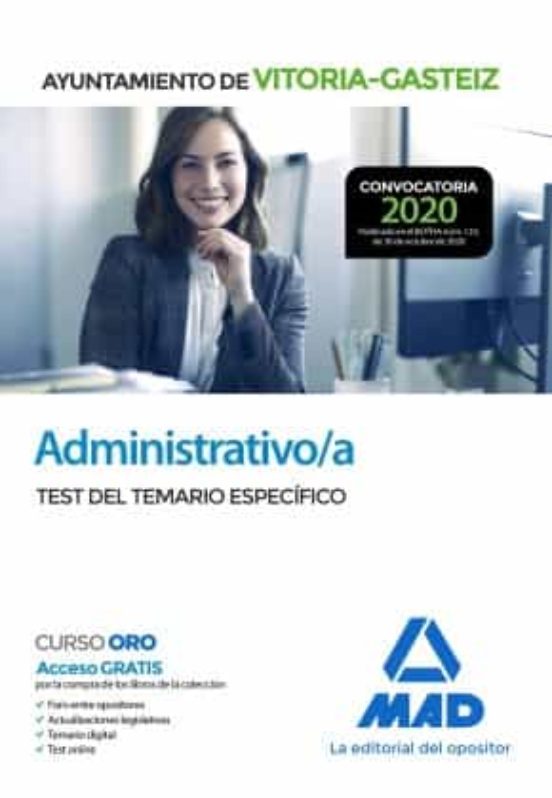 Administrativo/a Del Ayuntamiento De Vitoria-Gasteiz. Test Del Temario Específico