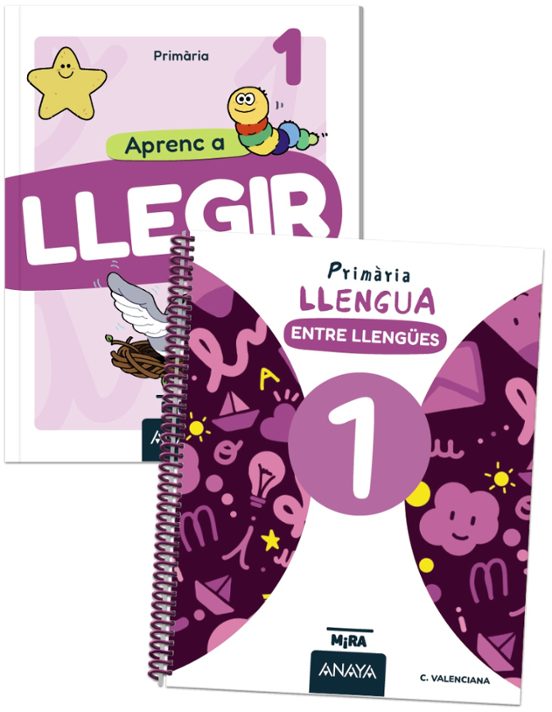 Llengua 1º Primária entre Llengües + Llengua 1 Aprenc a Llegir Mira Co