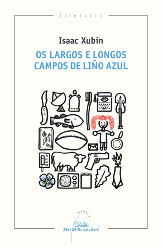 Os largos e longos campos de liño azul