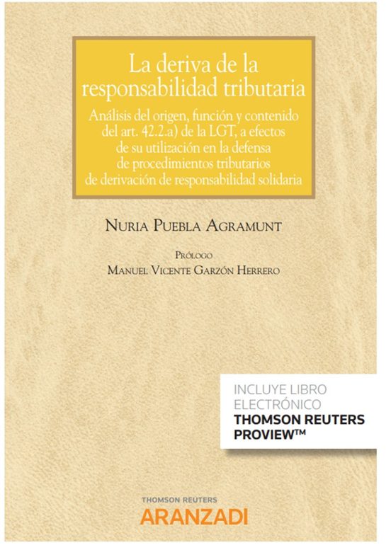 La Deriva De La Responsabilidad Tributaria Análisis Del Origen Función
