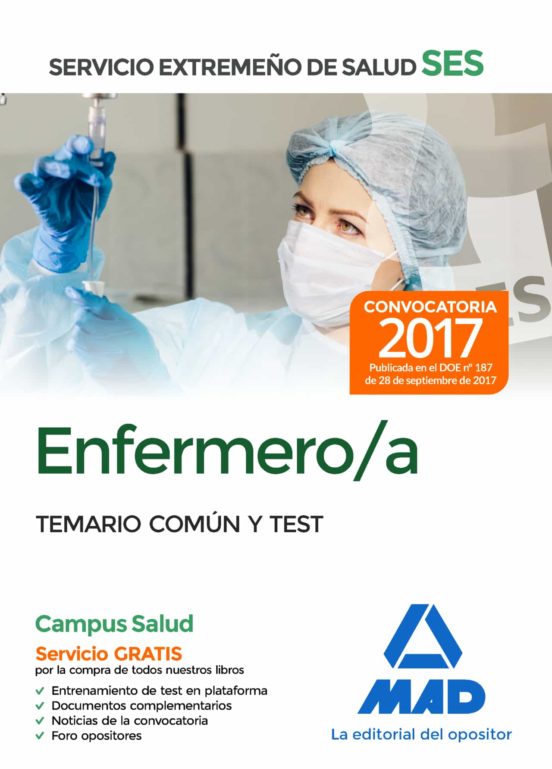 Enfermero/a Del Servicio Extremeño De Salud . Temario Común Y Test